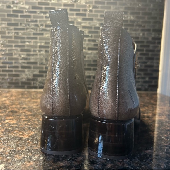 Hispanitas Guinivere Brown Leather Chelsea Ankle Boots Almond Toe - Picture 8 of 10